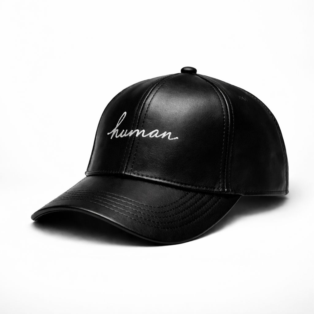 Human Leather Cap