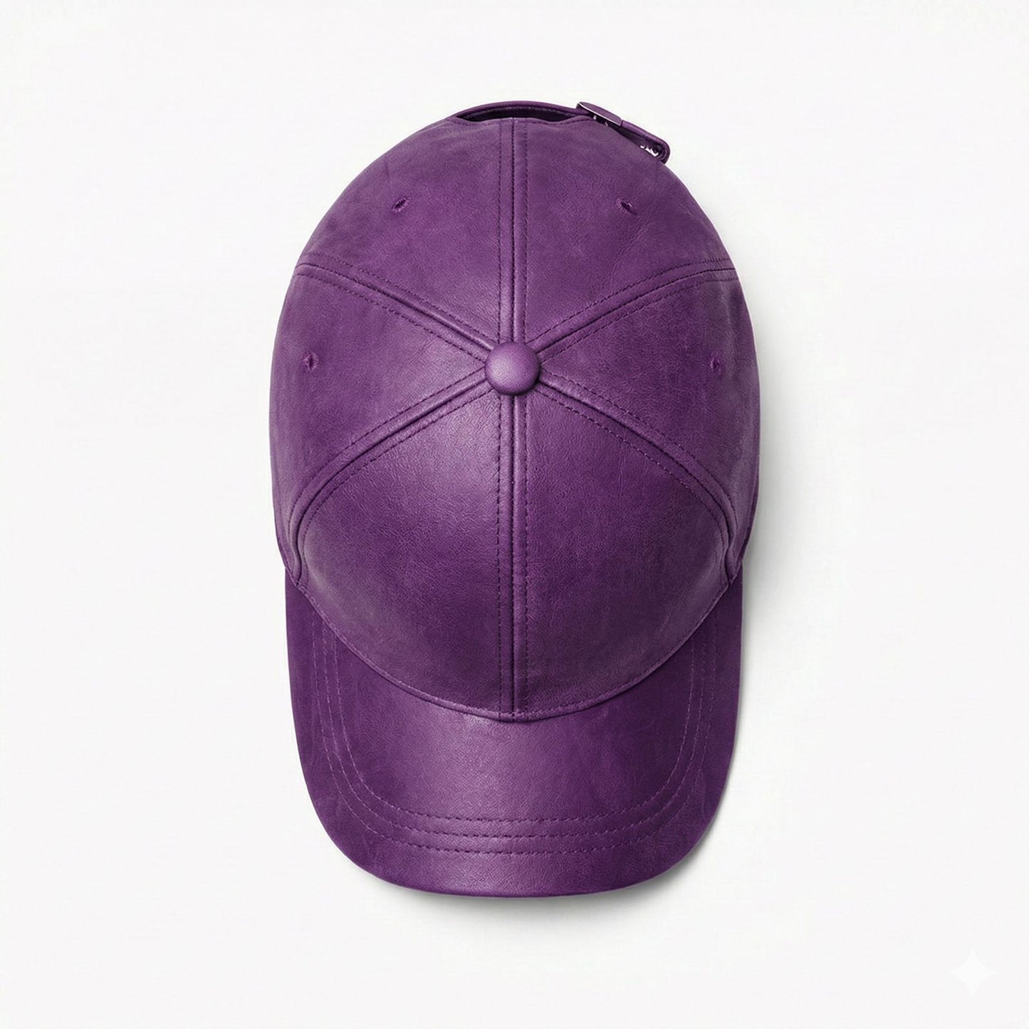 Purple plane  Leather Cap